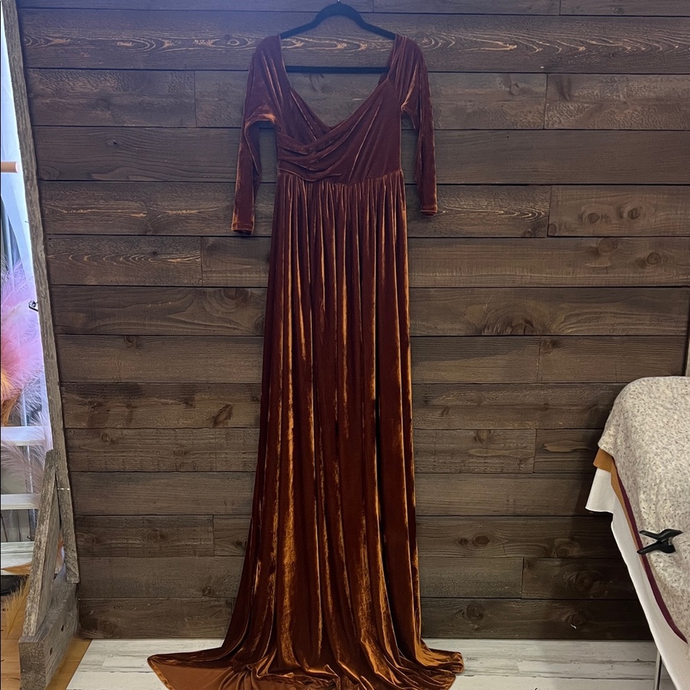 Elegant Velvet Evening Gown